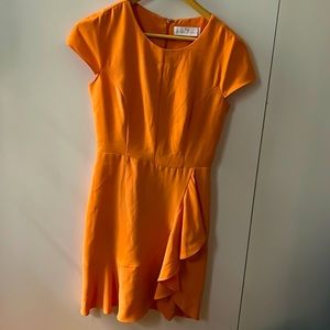 Amanda Uprichard orange spring summer dress limited